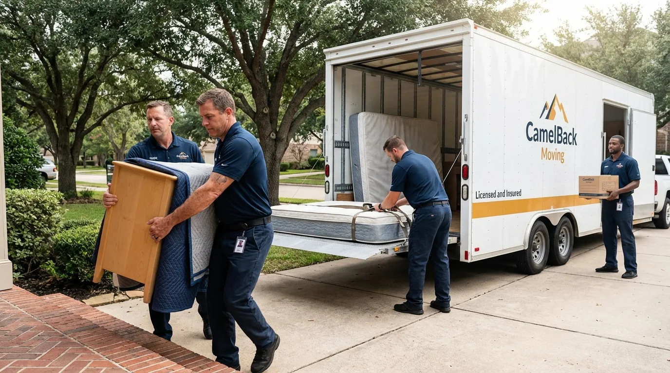 Crew loading residential truck for cross-state move from Scottdale, PA